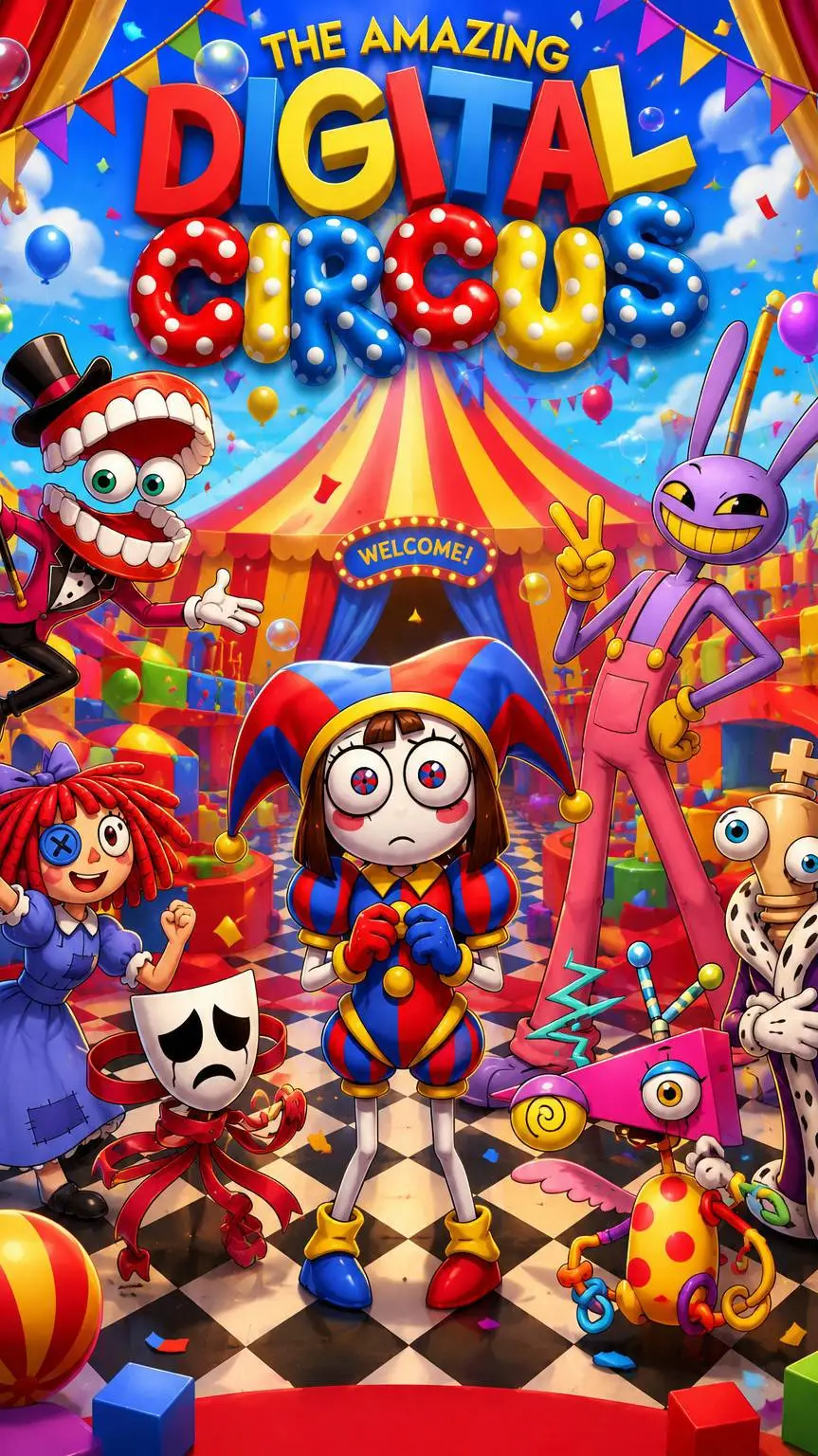 ai character: Digital Circus 1 background
