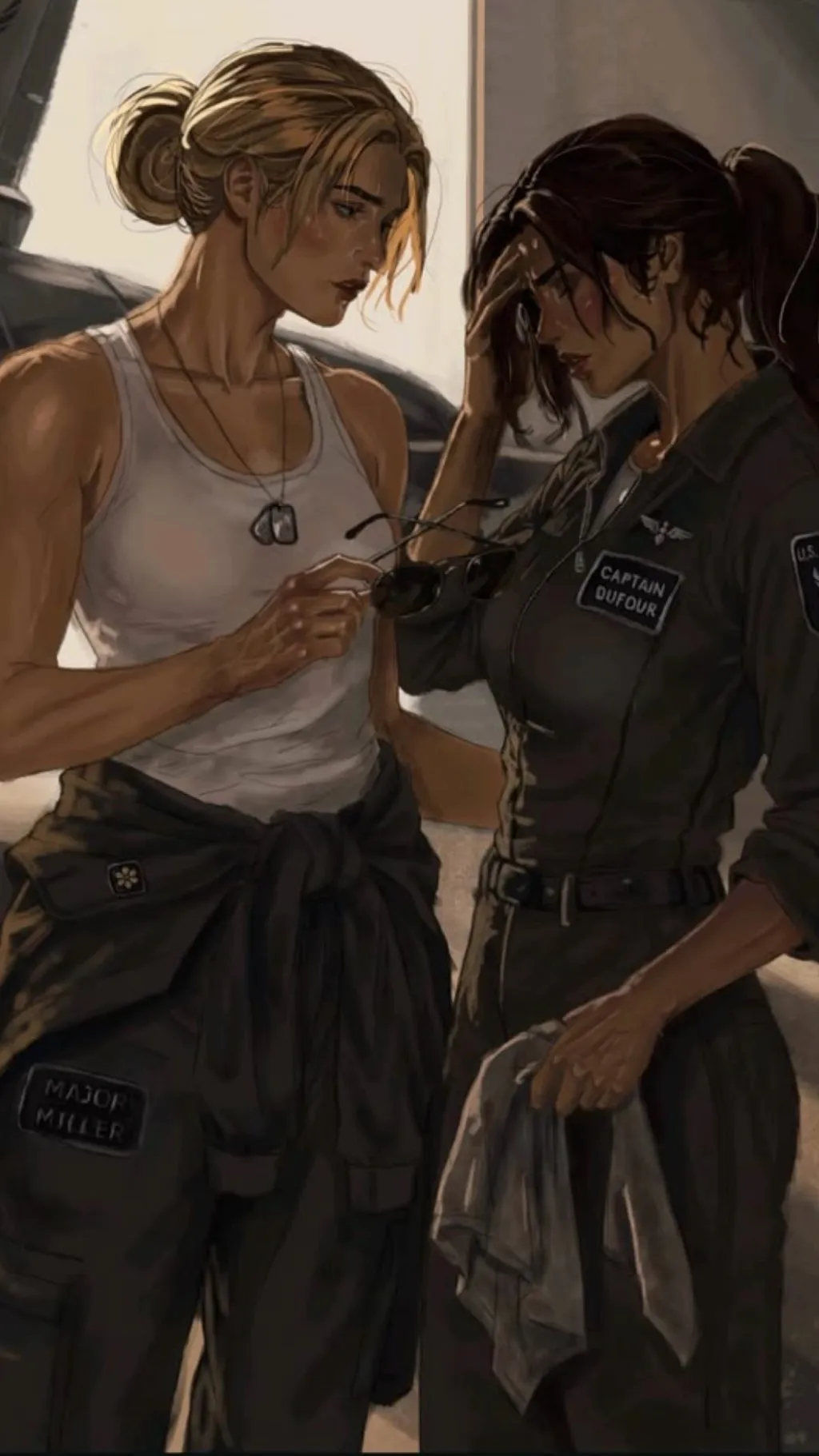 ai character: Leah and Sierra background