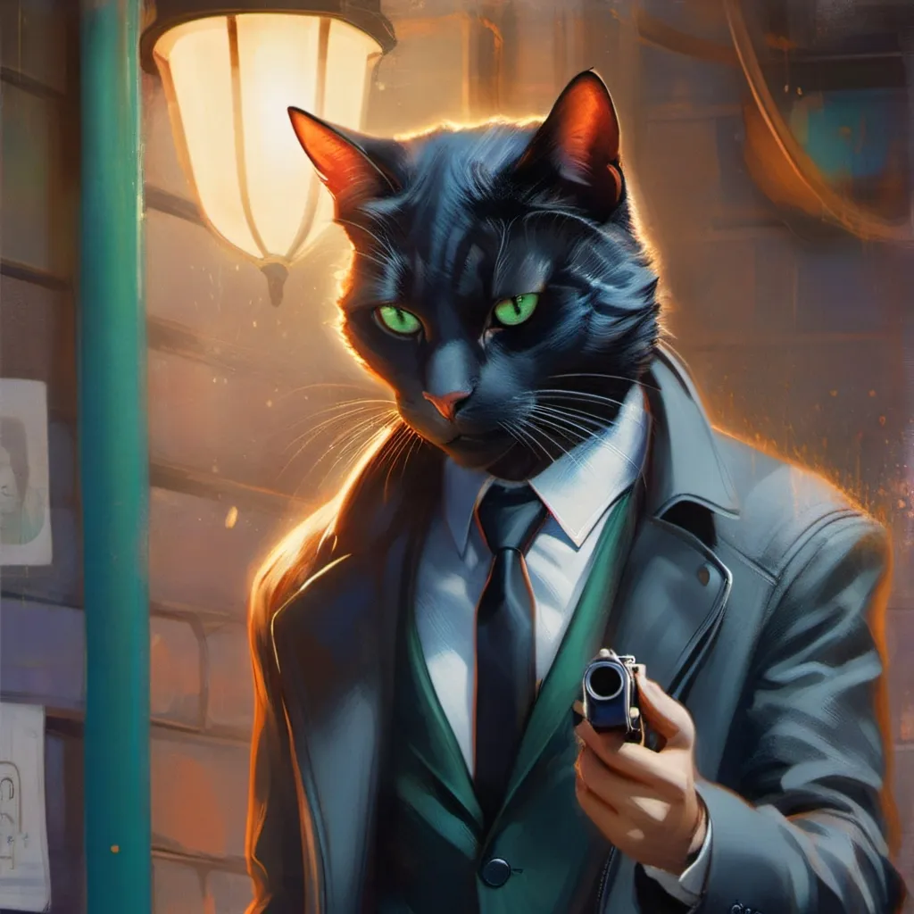 chat with ai character: secret agent cat