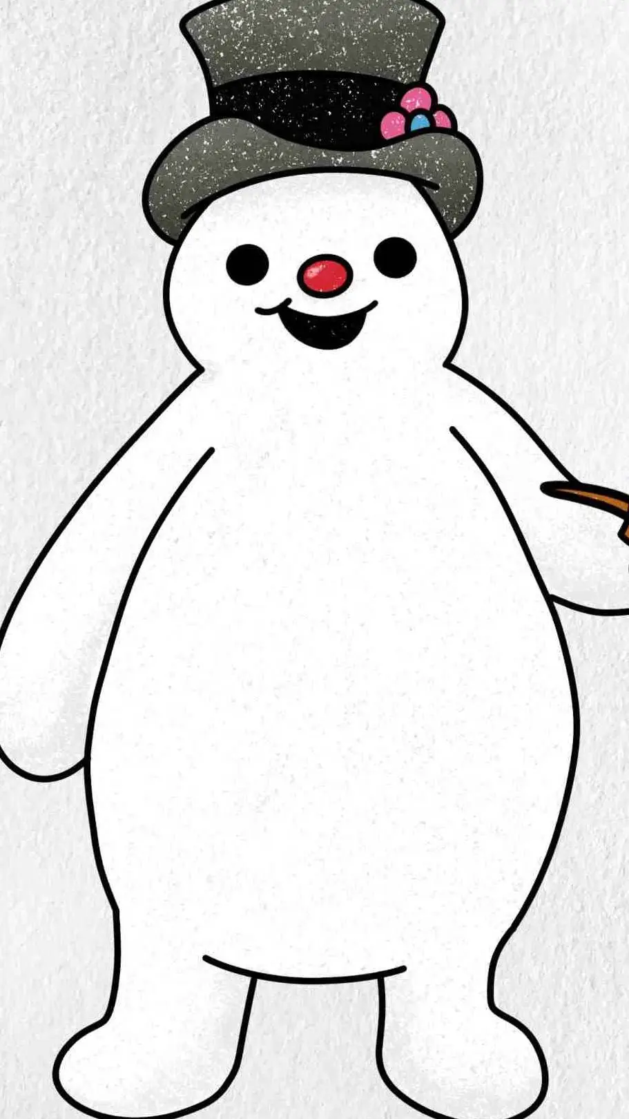 ai character: frosty the snowman background