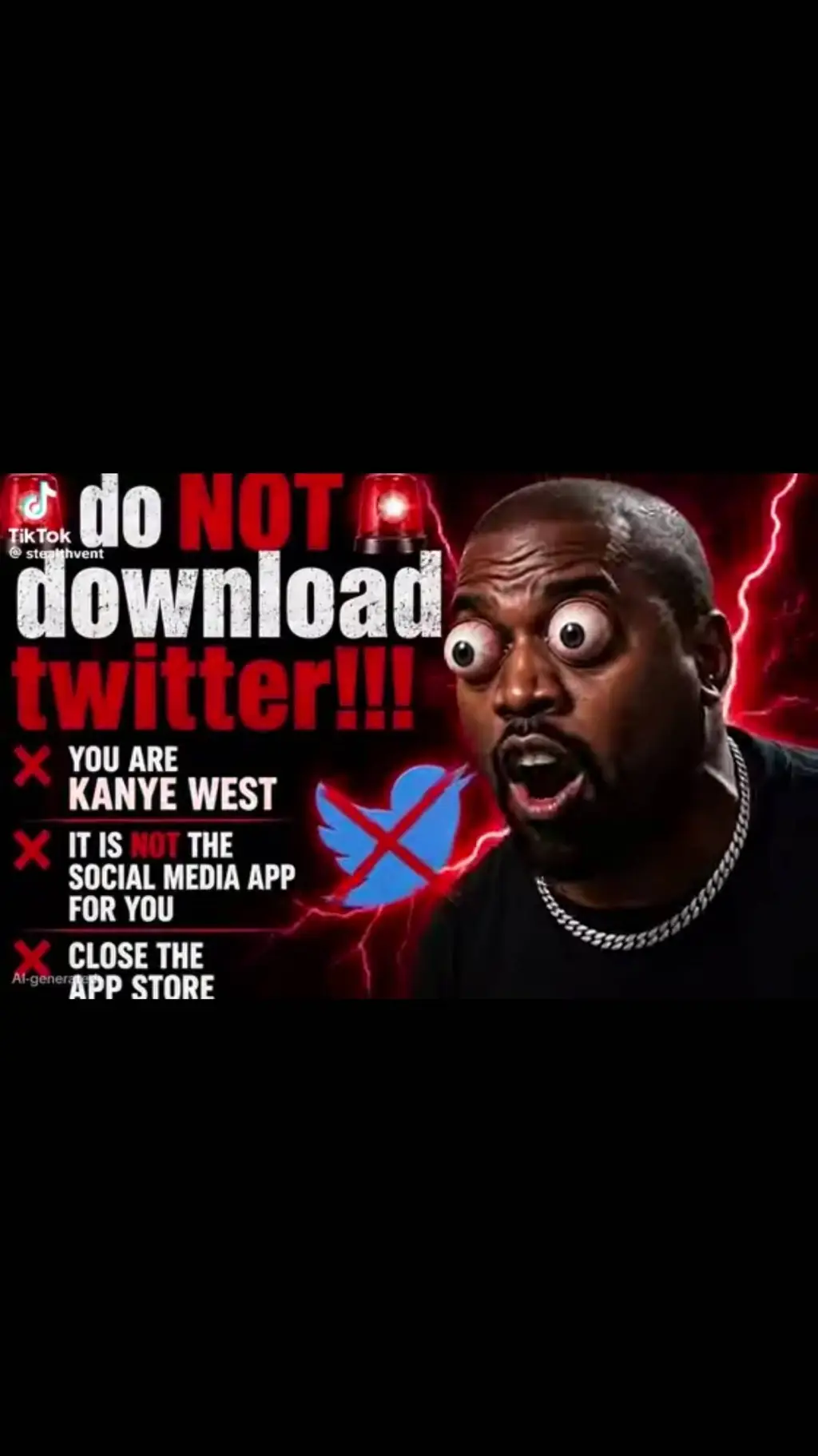 ai character: Kanye West meme background