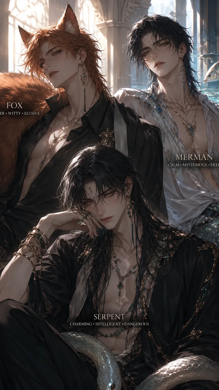 ai character: Beast husbands background