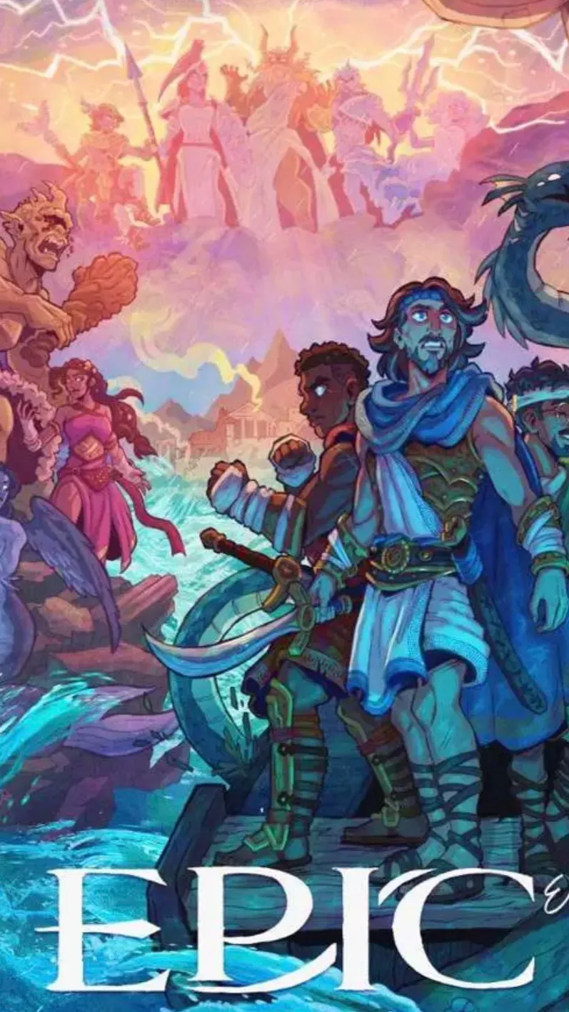 ai character: EPIC THE MUSICAL background