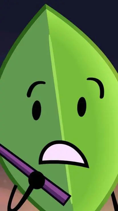 ai character: Leafy BFDI background