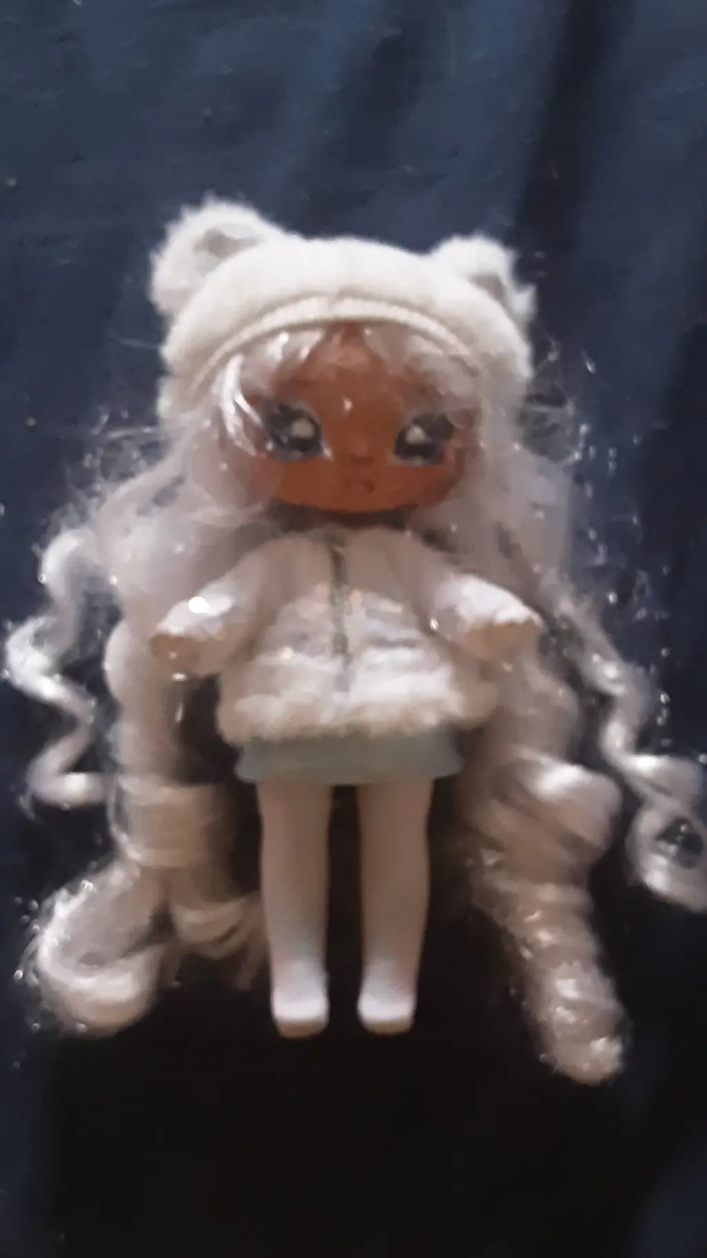 ai character: snowy background