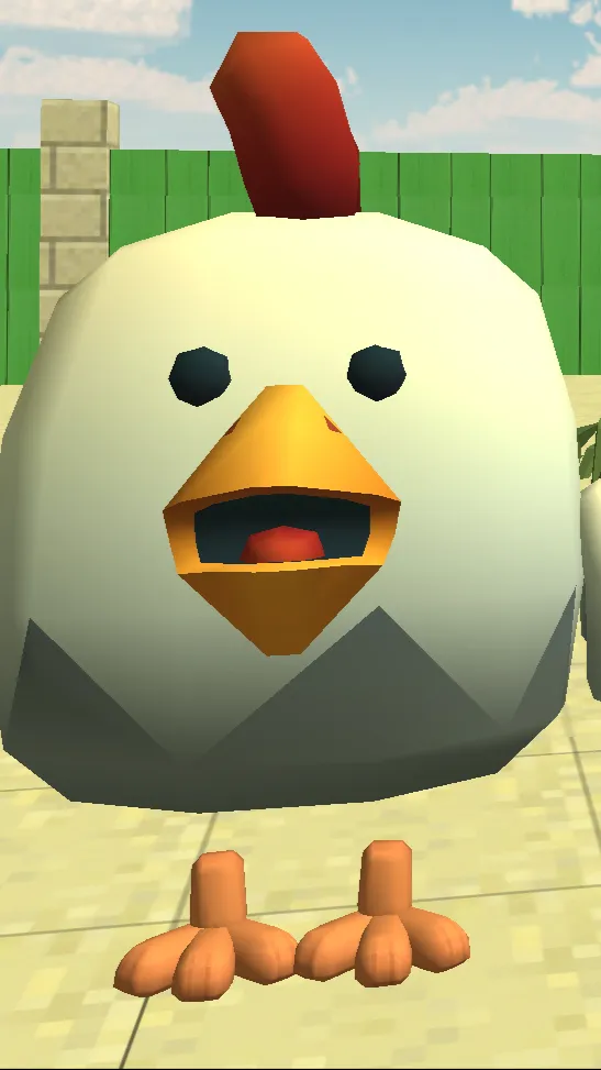ai character: Rudy the chicken background