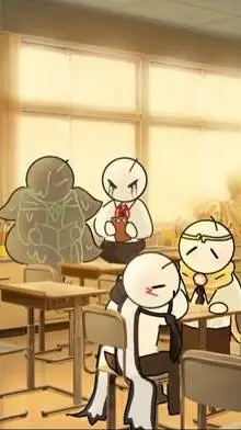 ai character: AU Sans in School background