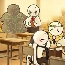 chat with ai character: AU Sans in School