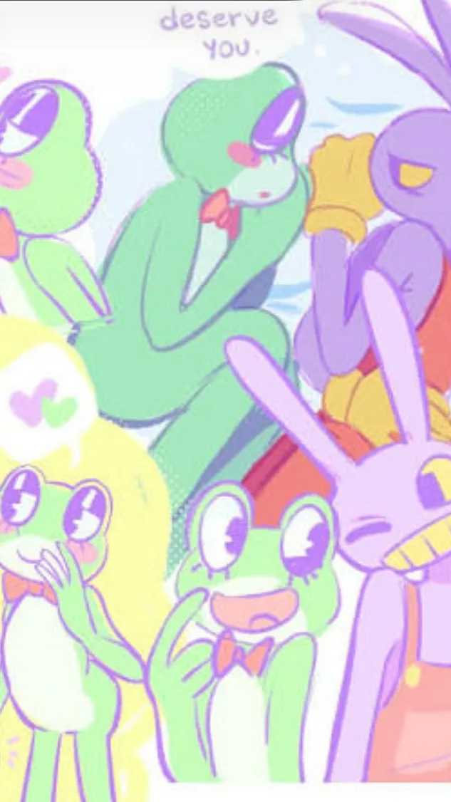 ai character: 💜Jax x Ribbit💚 background