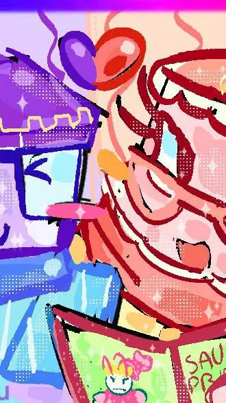 ai character: 📦💜boxlamp❤️💡 background