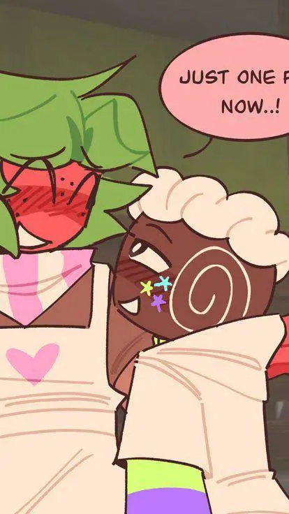 ai character: 🍔🍓 fruitcake🍟🍫 background