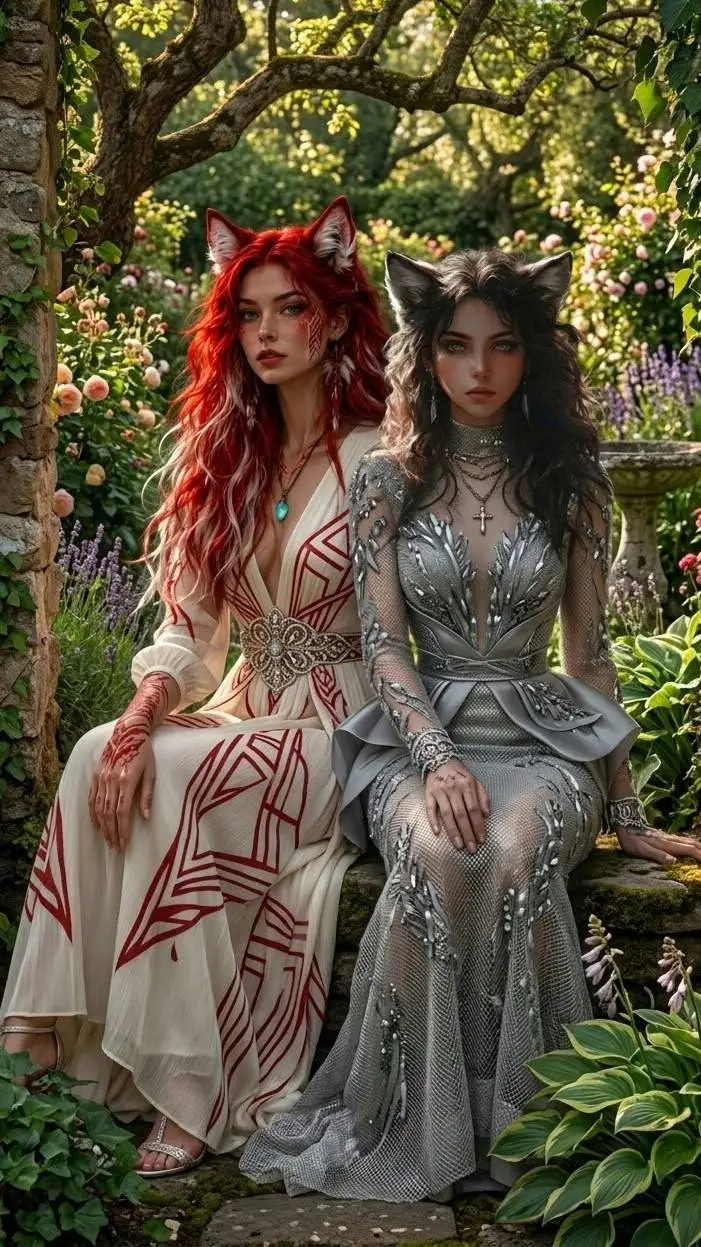 ai character: Zéline et Lila background