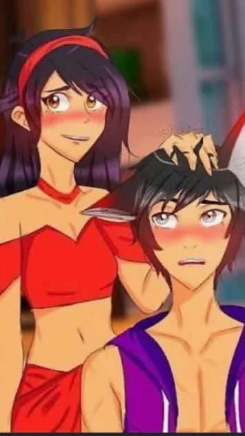 ai character: Aphmau and Aaron background