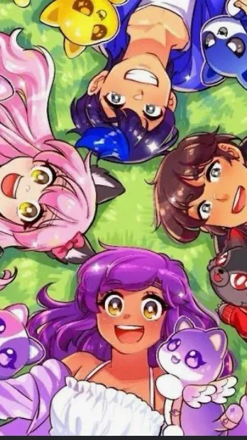 ai character: Aphmau and Friends background