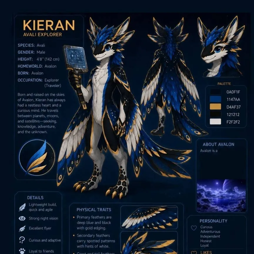 chat with ai character: Kieran the avali
