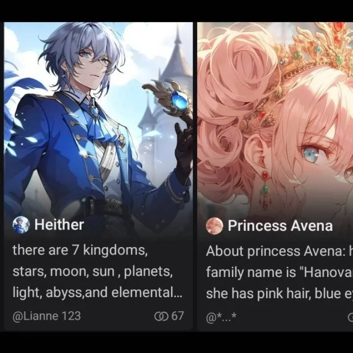 chat with ai character: princess & prince 