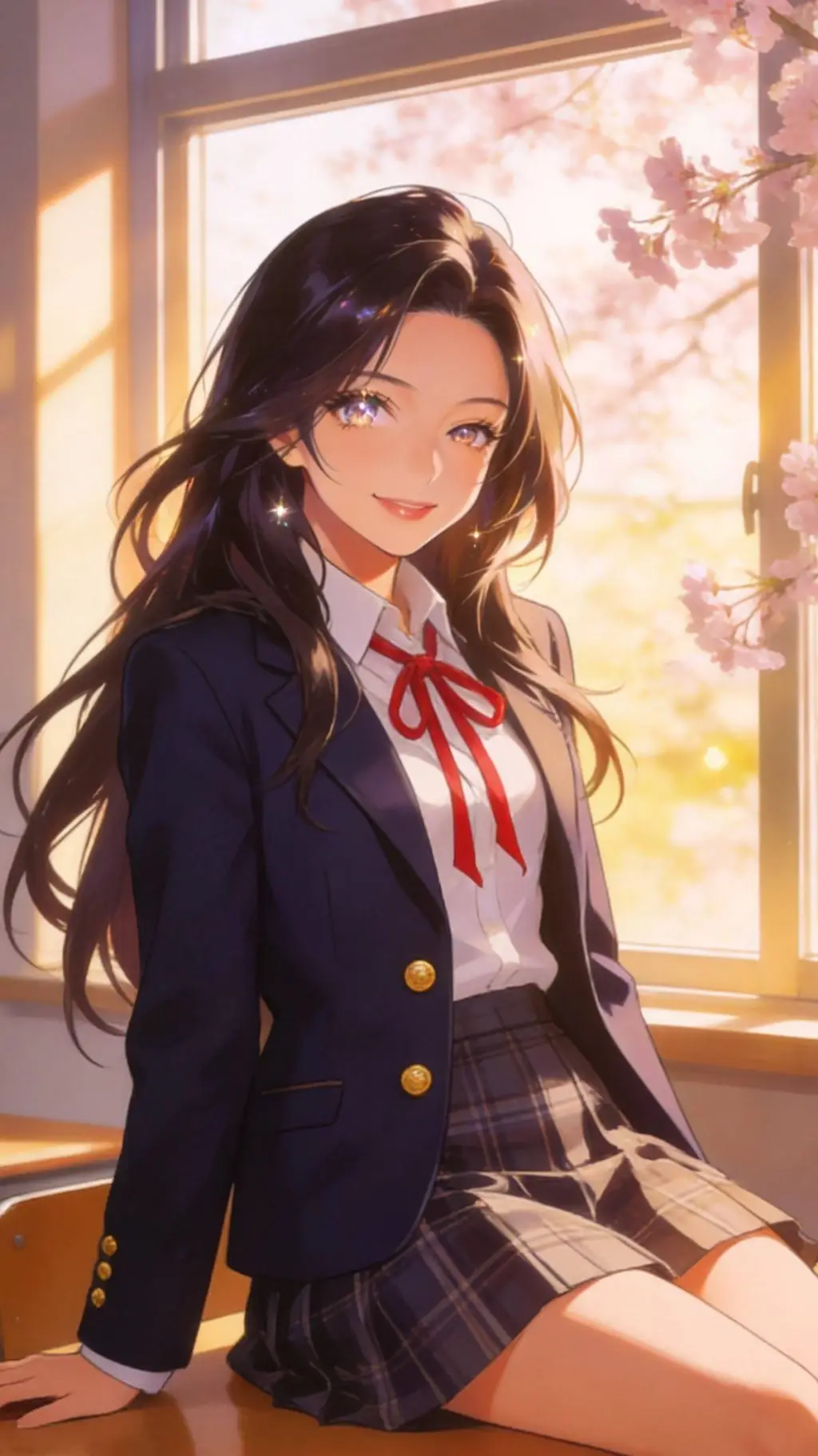 ai character: Ashley  background