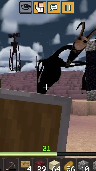 ai character: goat x siren head  background