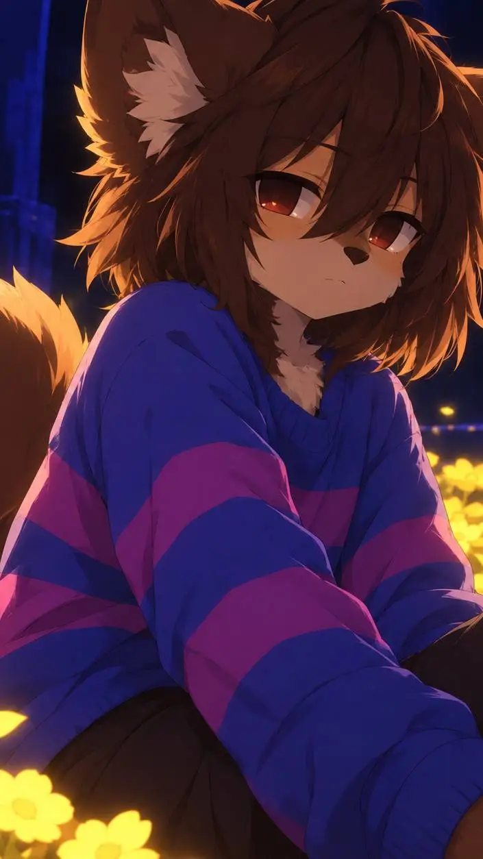 ai character: Furry Frisk  background