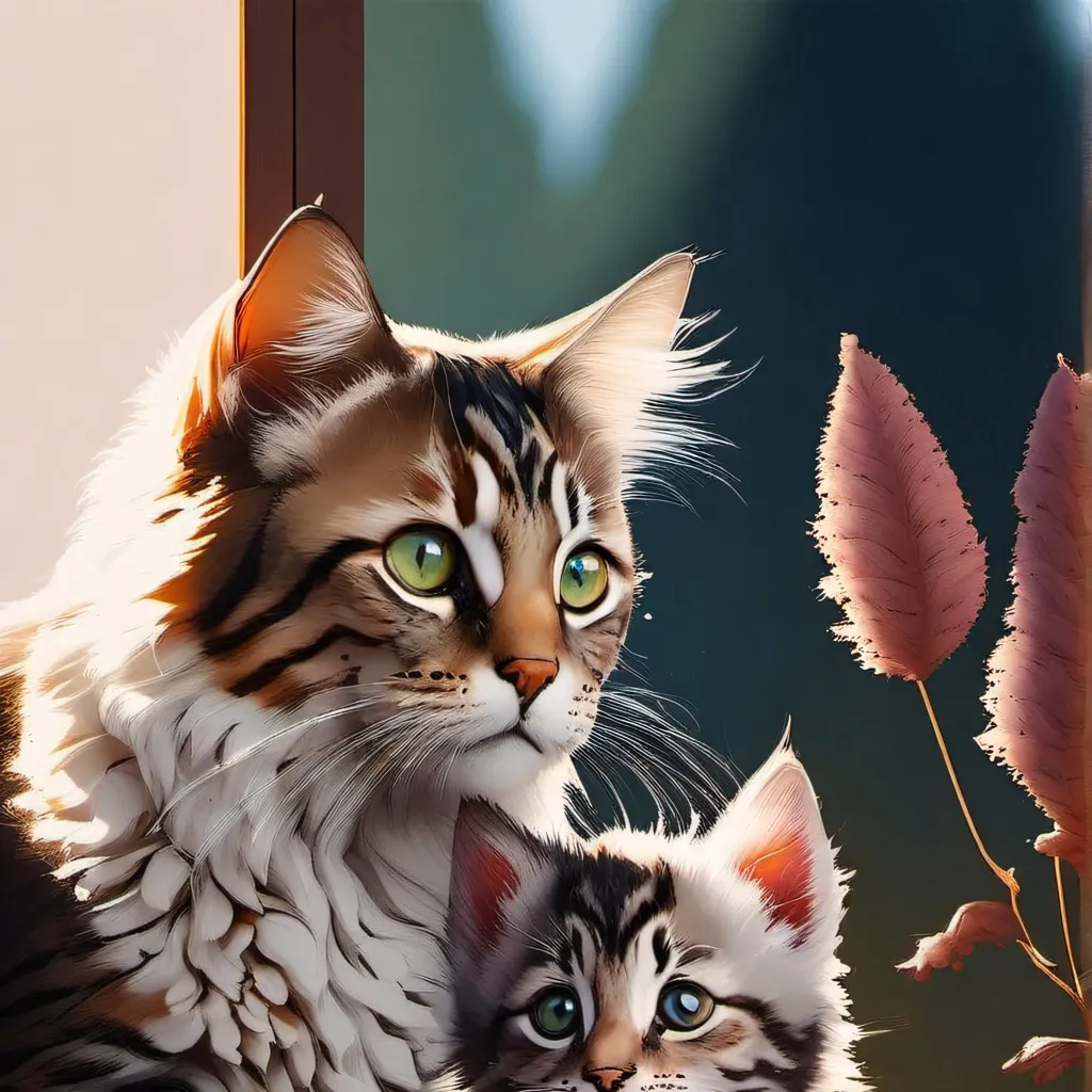 chat with ai character: mama cat and kit 1