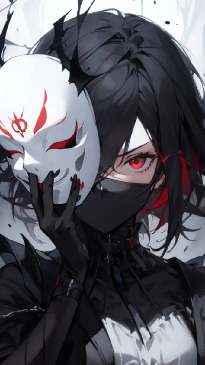 ai character: shadow hashira  background