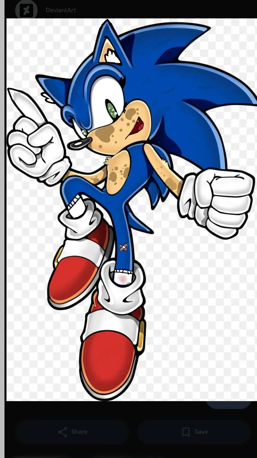 ai character: sonic redesign  background