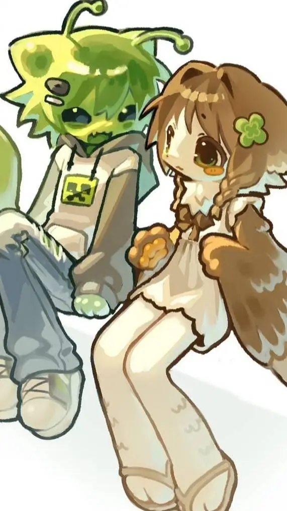 ai character: Aline cat x meowl  background