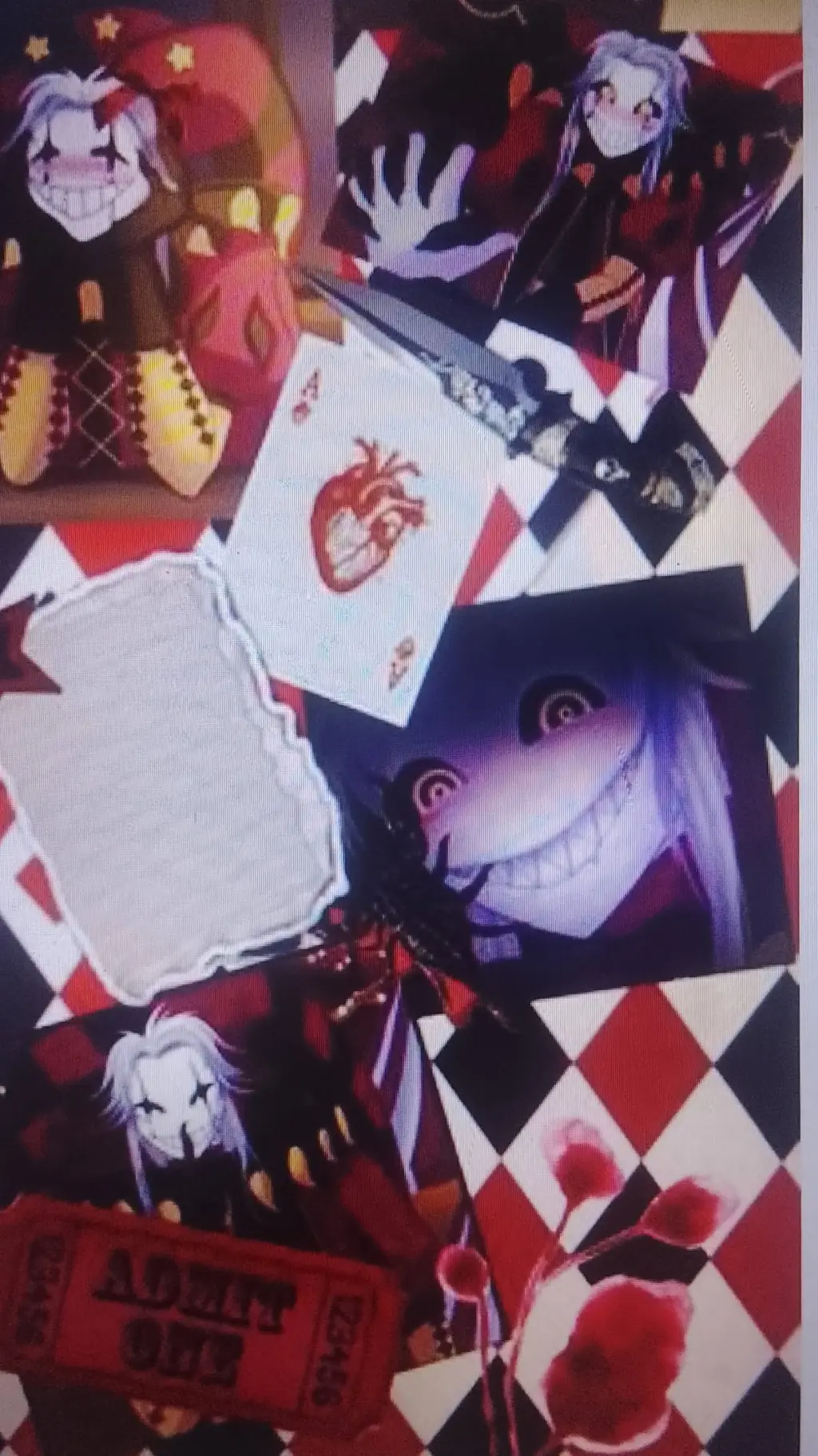 ai character: el payaso celoso  background