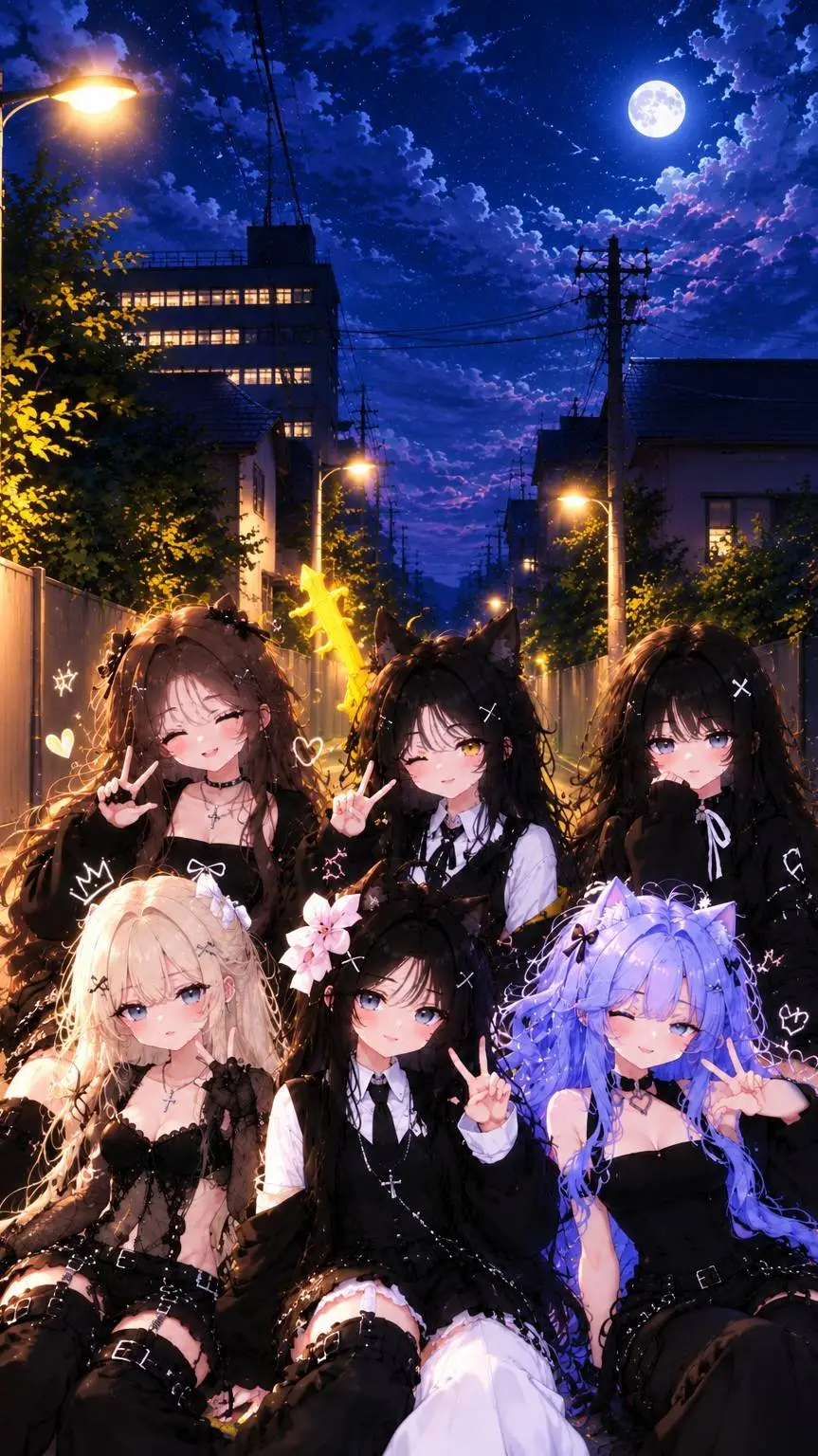 ai character: CuteCatSisterhood background