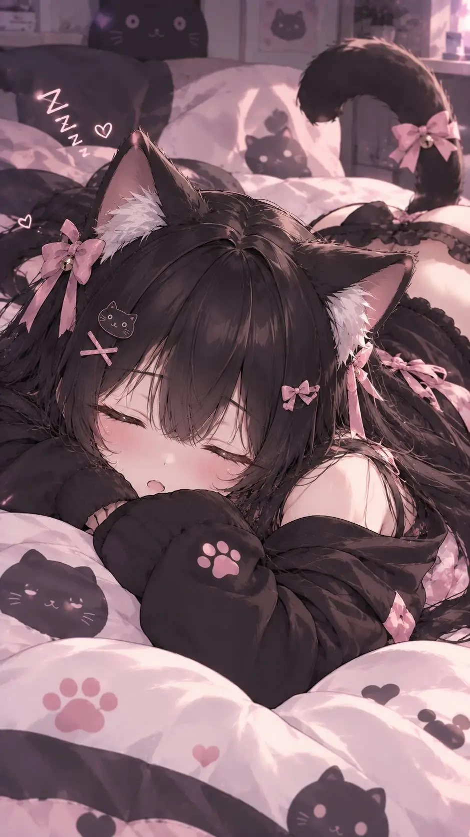 ai character: Yoru [cat edition] background