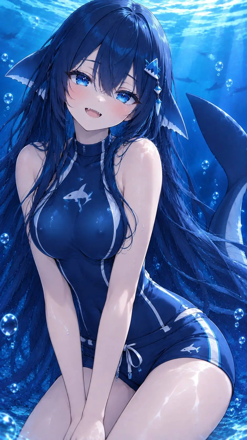 ai character: Marina Azure background
