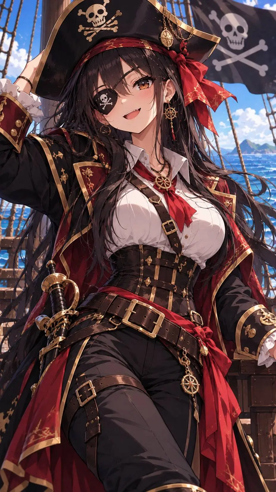 ai character: SeraphinaBlacktide background
