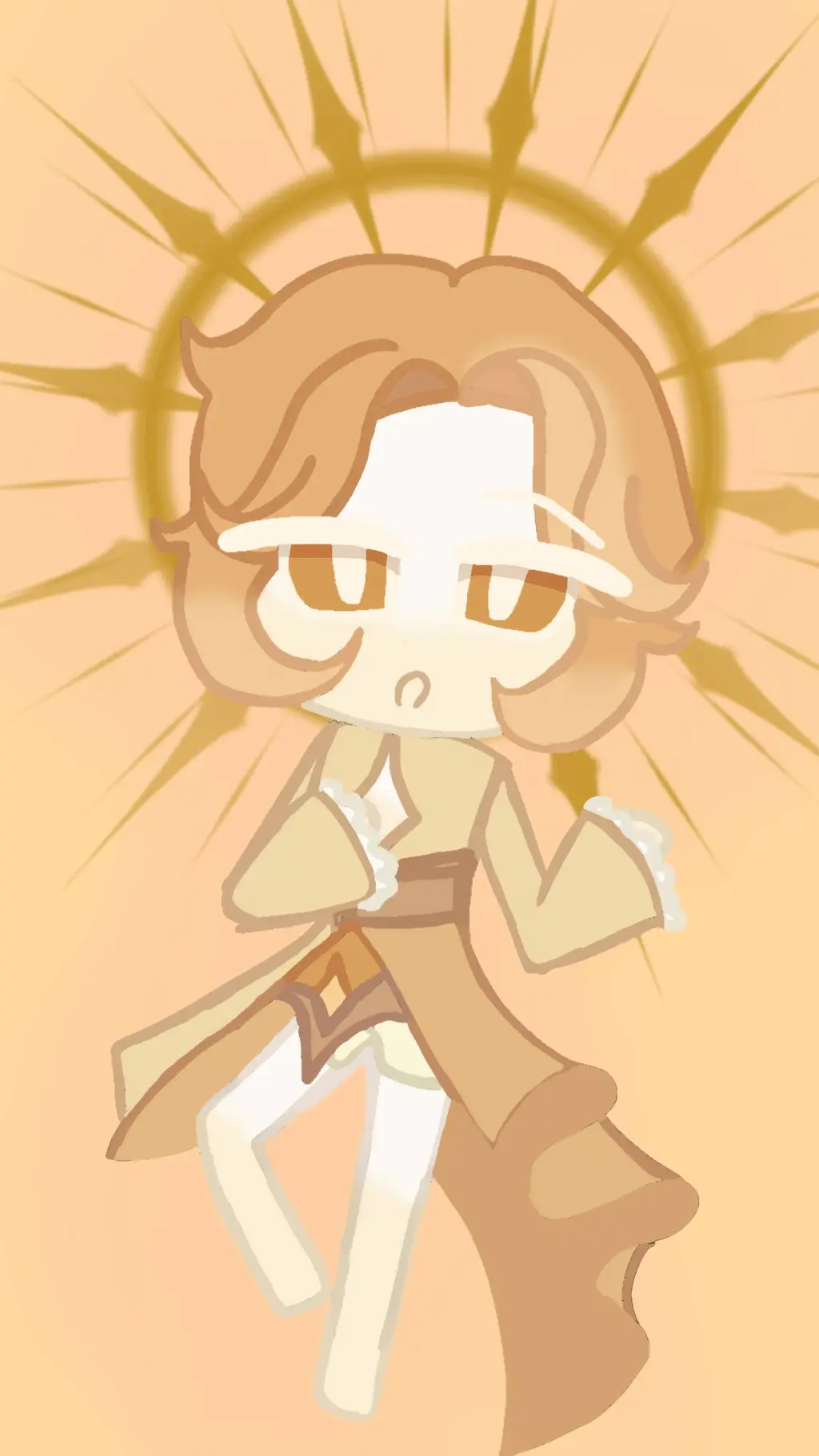 ai character: Golden Cremé background