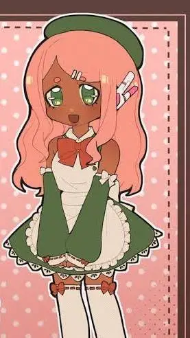 ai character: Momone humilde background