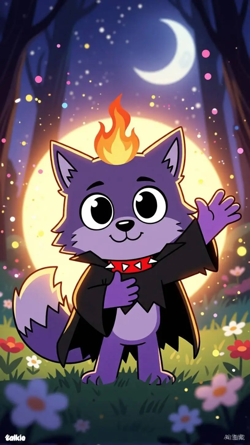 ai character: Waxwell werewolf  background