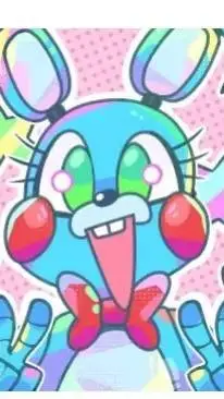 ai character: Toy Bonnie🐇🟣 background