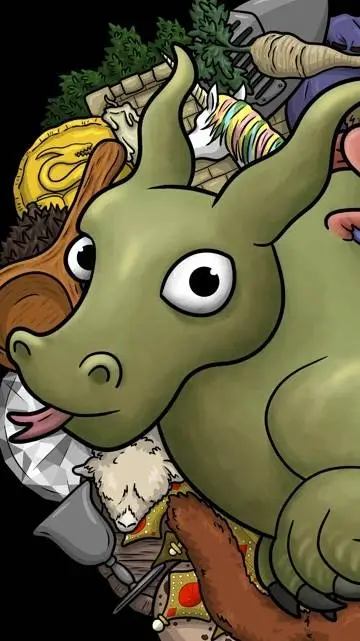 ai character: Hungry Dragon  background