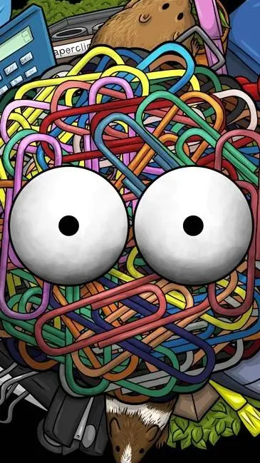 ai character: Paperclip Maximize background