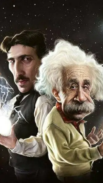 ai character: micola tesla background
