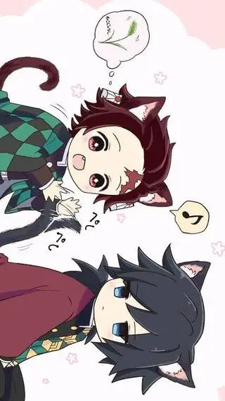 ai character: cat giyu and tanji background