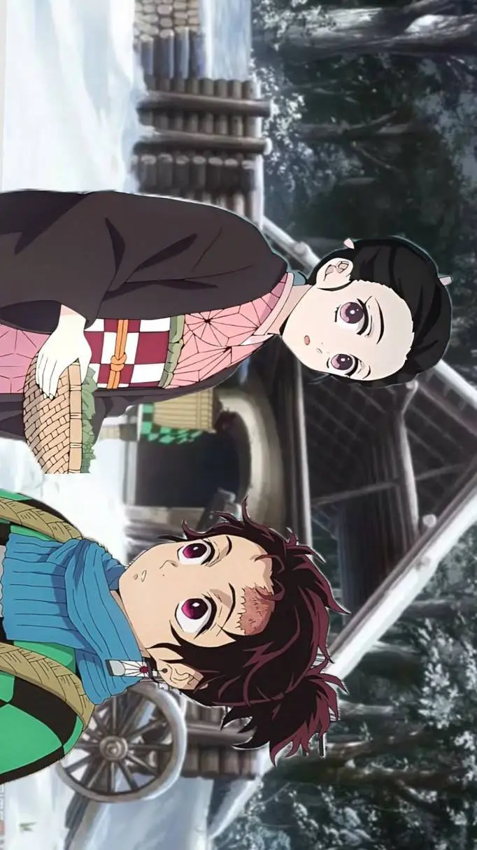 ai character: nezuko and tanjiro background