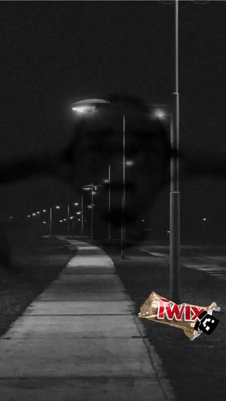 ai character: Twixxel-Twix bar background