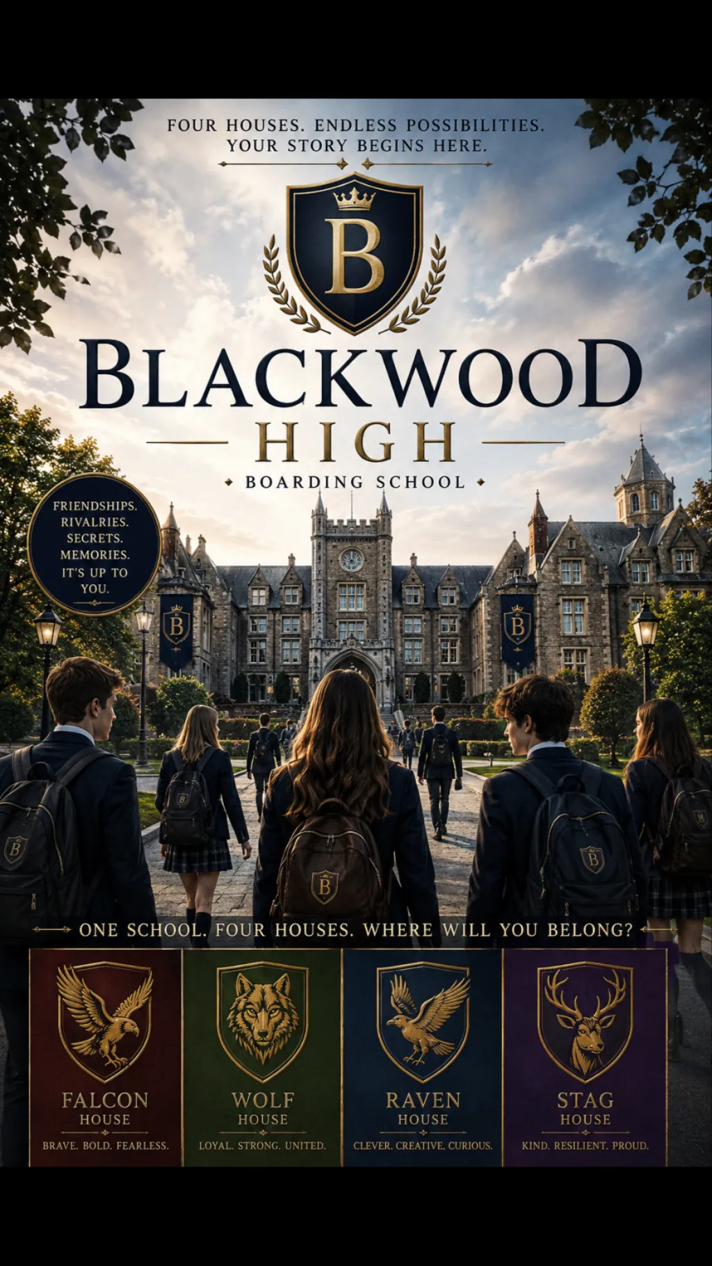 ai character: Blackwood high background