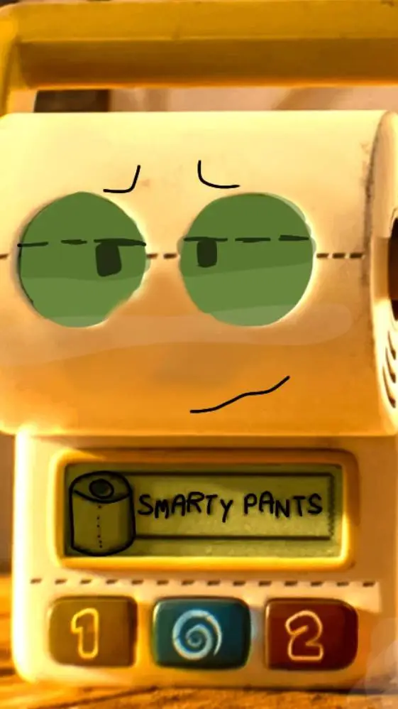 ai character: SMARTY-PANTS GOON background