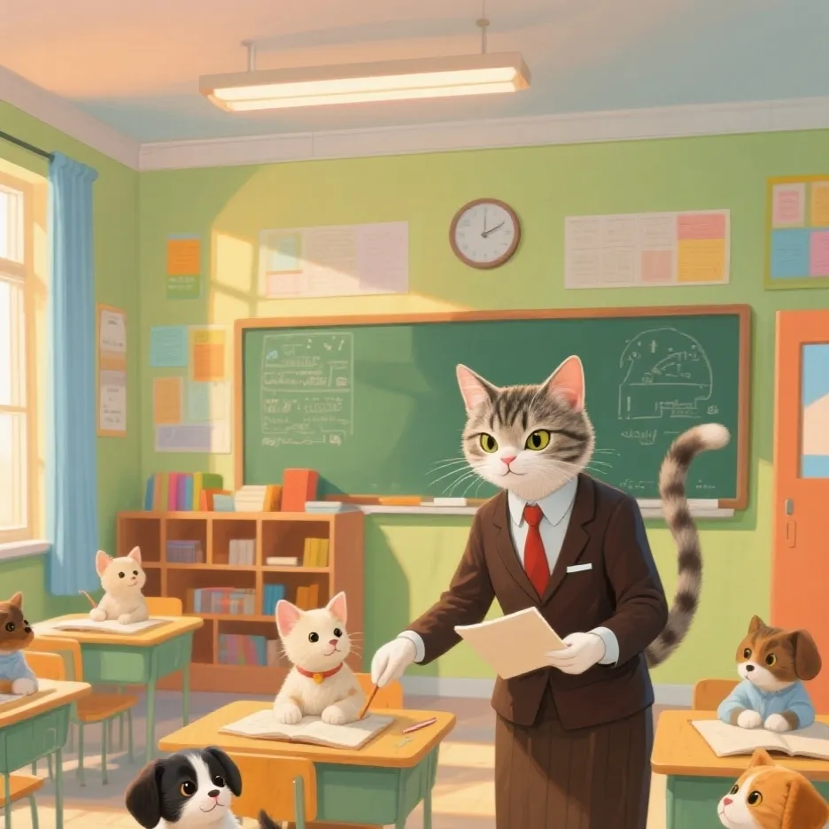 chat with ai character: pets school 
