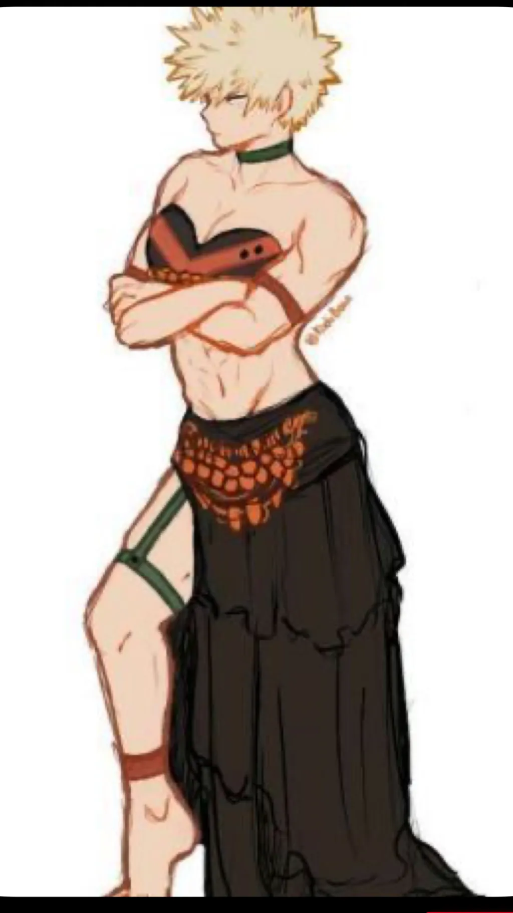 ai character: Katsuki Bakugo background
