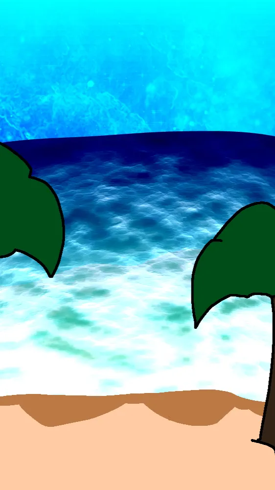 ai character: The Beach background