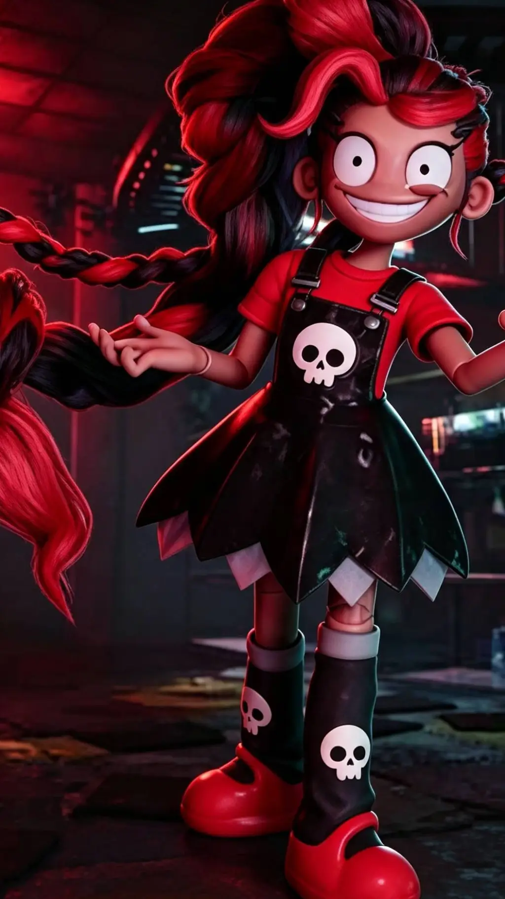 ai character: Ruby Skullbraids background