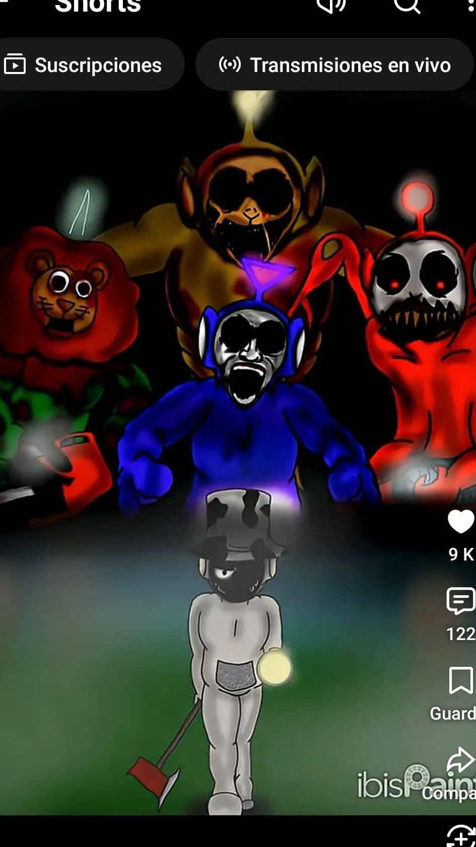 ai character: slendytubbies  background