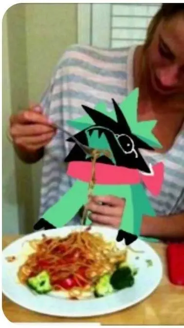 ai character: ciga ralsei background